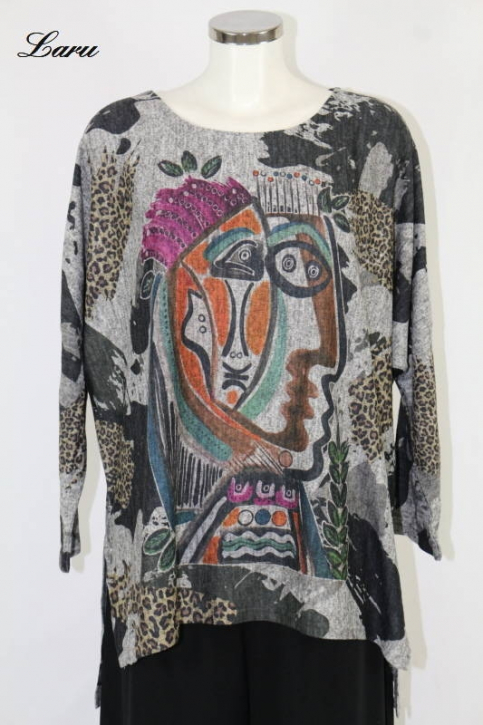 Shirt Feinwebstrick Kunst Face Picasso 7